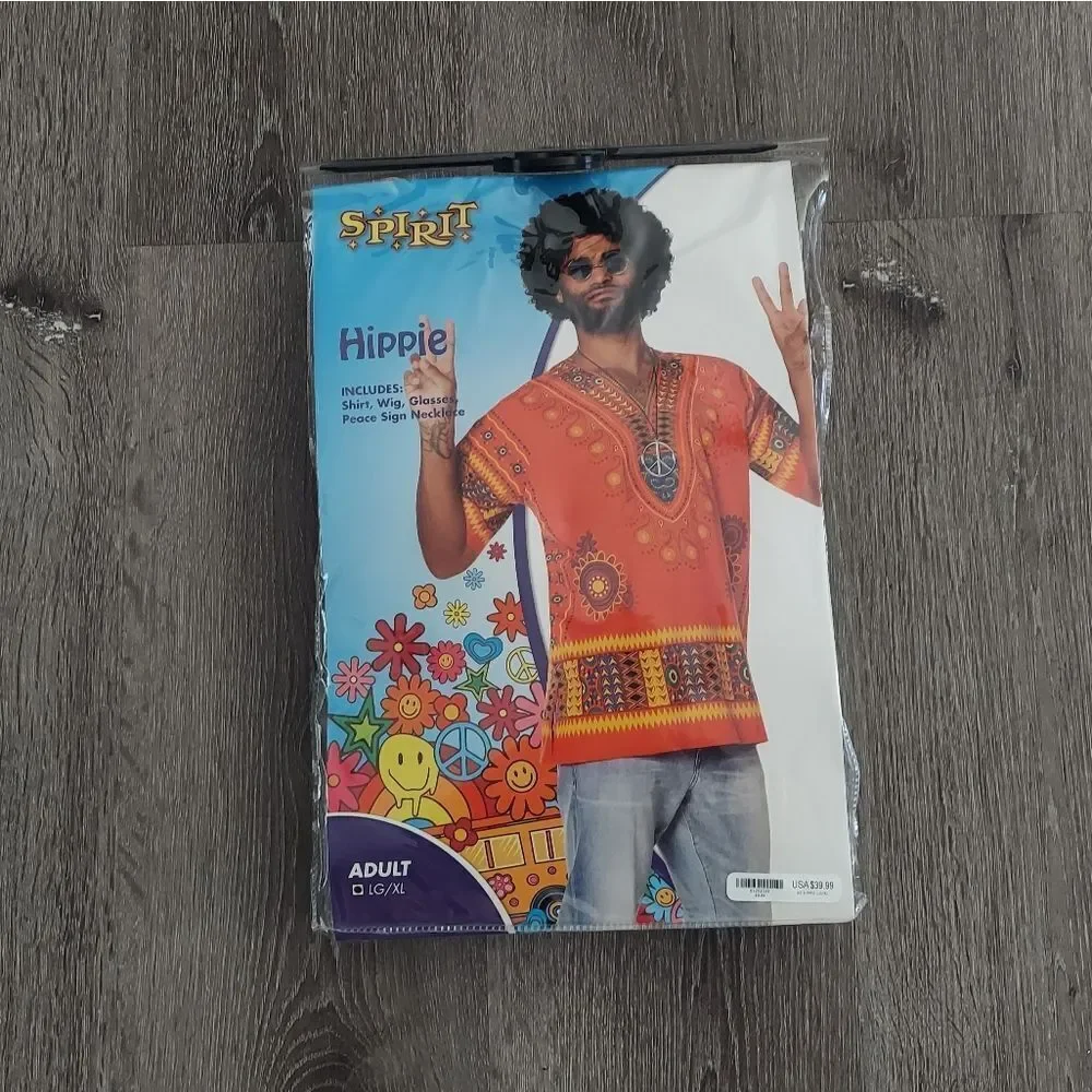 NEW Spirit Halloween Adult Hippie Shirt Costume L/XL - Picture 2 of 6